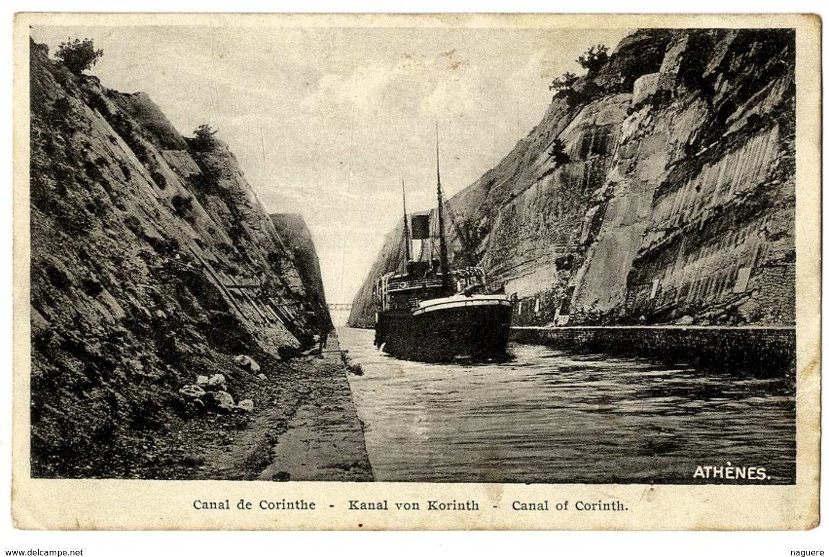 EGYPTE  ATHENE  CANAL DE CORINTHE  BATEAU - Other & Unclassified
