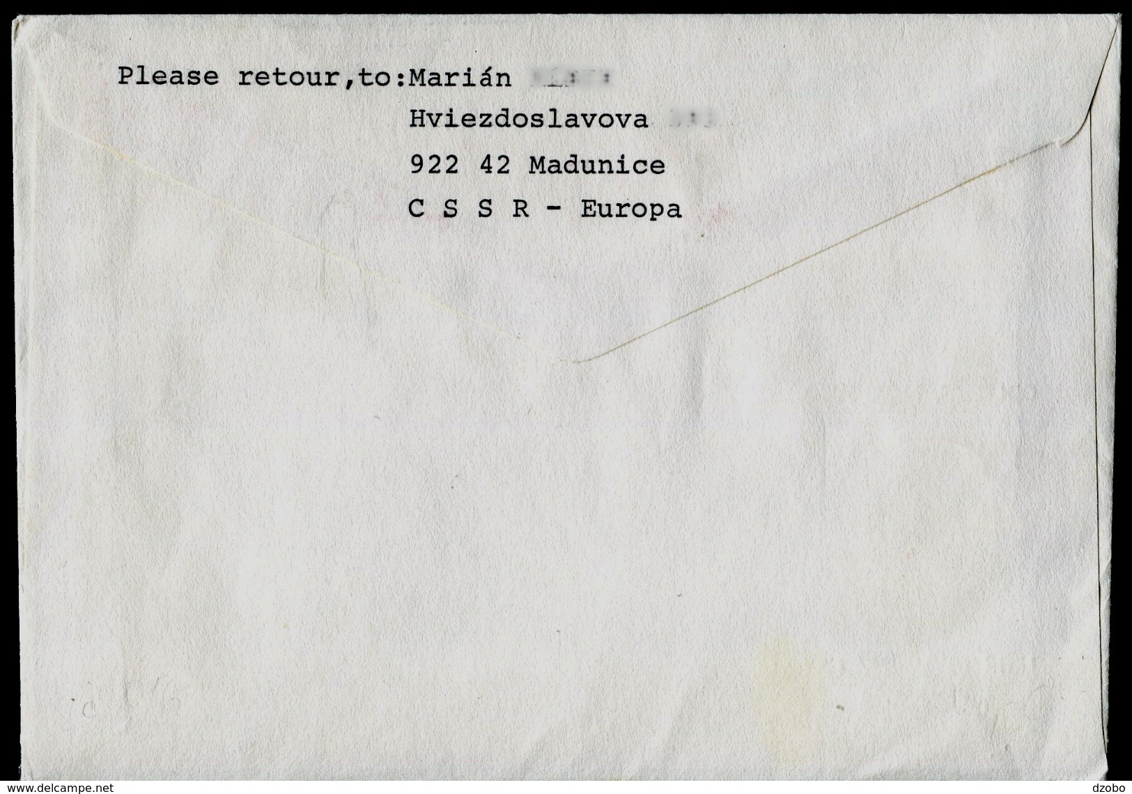 709-CZECHOSLOVAKIA (&#x10C;SR) SEOUL Brief-letter-Olympia Abfahrt Team-departure Of The Team M. Mecir Winner Tennis Auto - Sommer 1988: Seoul