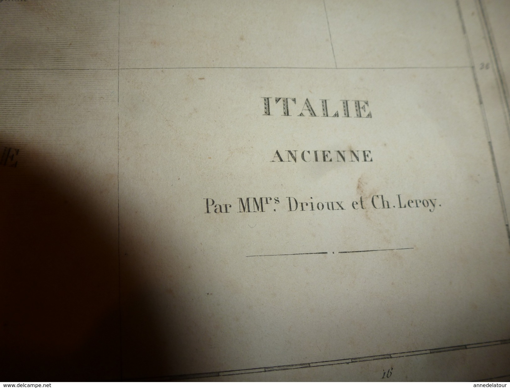 1861 Carte Géographique: ITALIE ANCIENNE , ITALIE CENTRALE (pour Le Commencement De ROME) - Geographical Maps