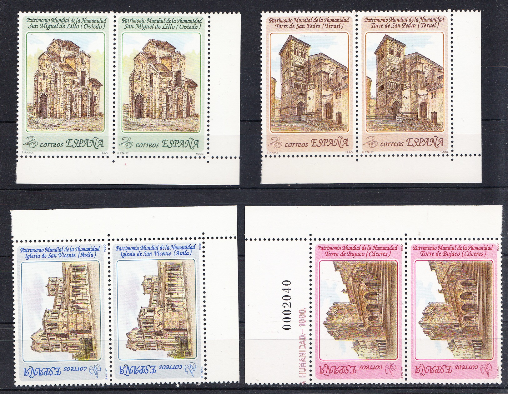 ESPAÑA. 1990. PATRIMONIO DE LA HUMANIDAD X2 EDIFIL Nº 3092/3095   NUEVOS SIN CHARNELA..SES1081 - Nuevos