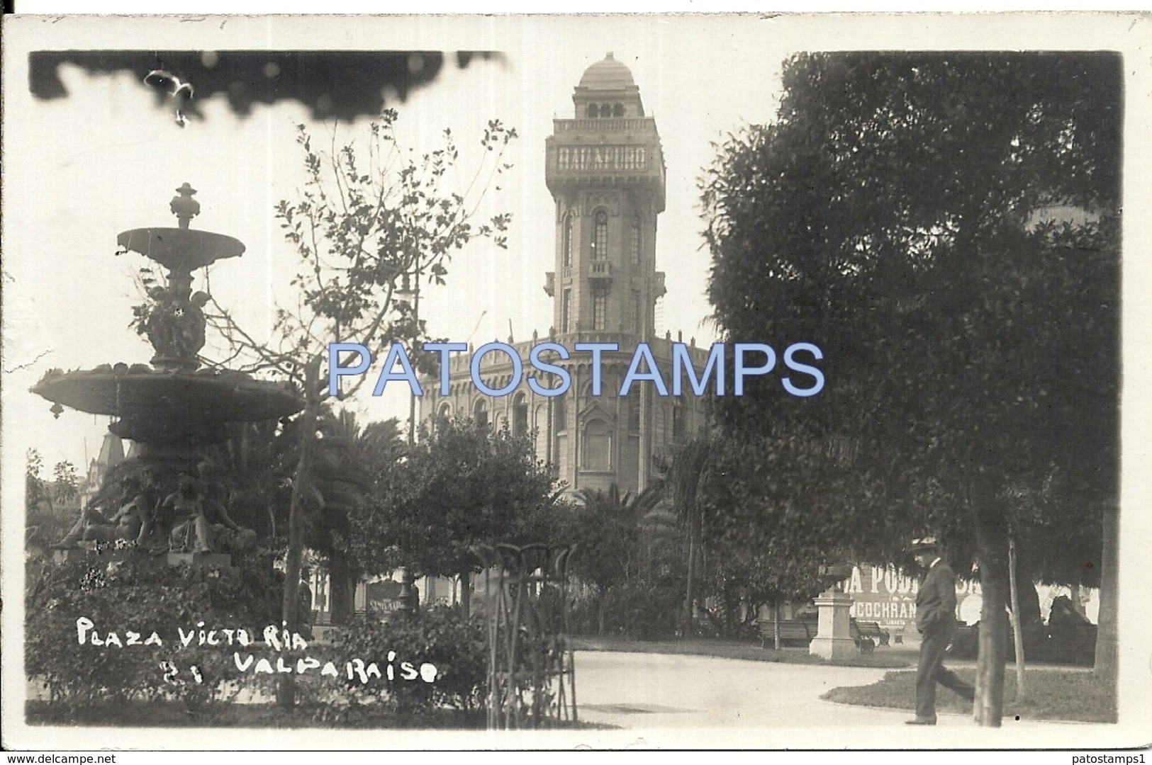 66187 CHILE VALPARAISO SQUARE PLAZA VICTORIA POSTAL POSTCARD - Chili