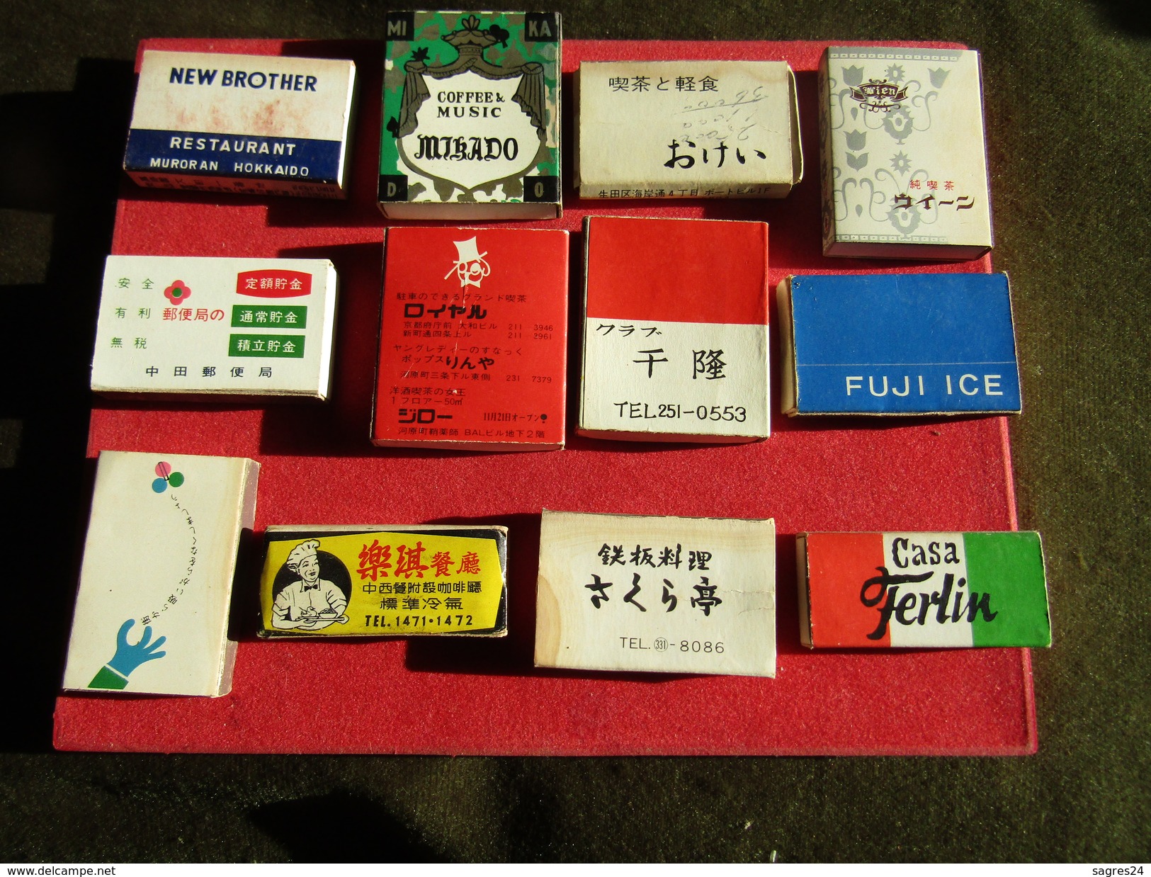 Vintage 12 Matchboxes Safety Matches Advertising - Matchboxes