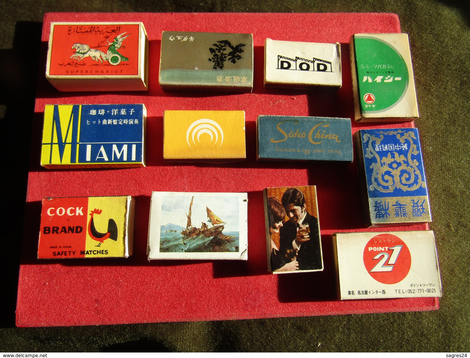 Vintage 12 Matchboxes Safety Matches Advertising - Matchboxes