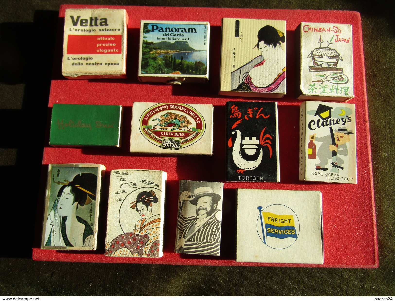 Vintage 12 Matchboxes Safety Matches Advertising - Zündholzschachteln