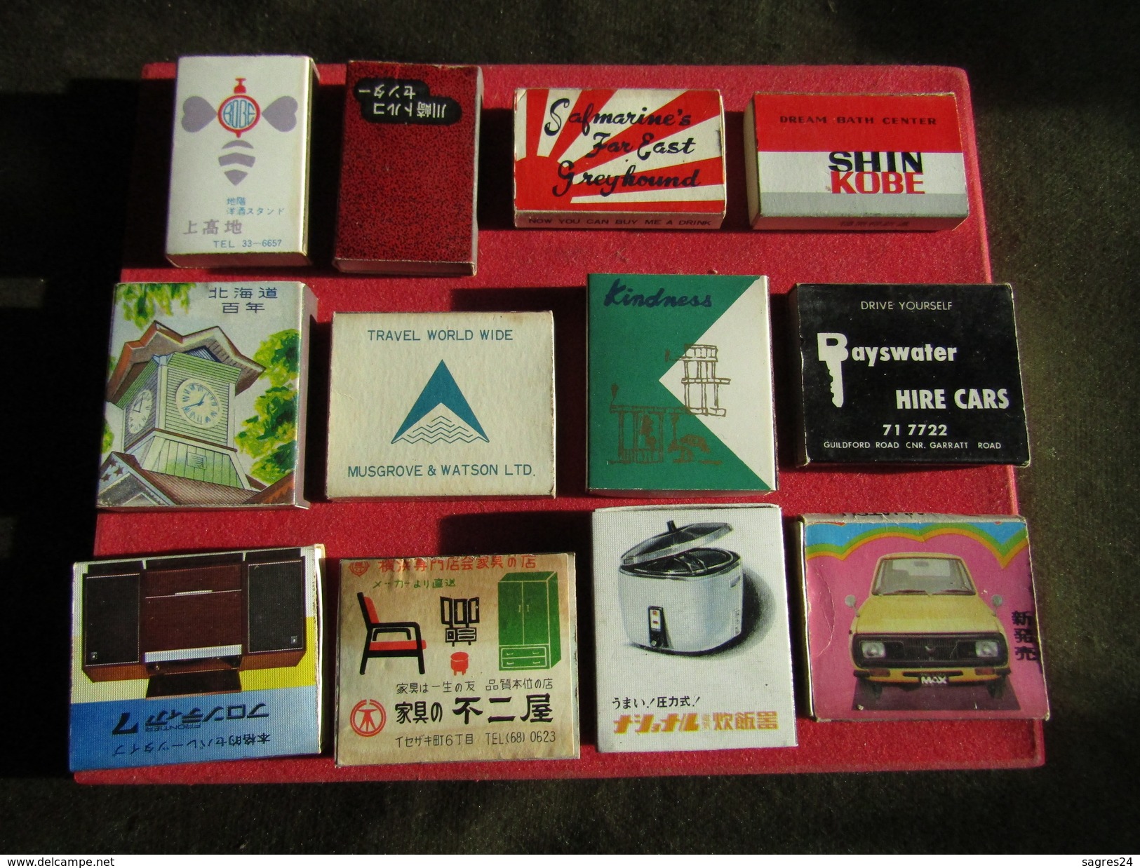 Vintage 12 Matchboxes Safety Matches Advertising - Zündholzschachteln