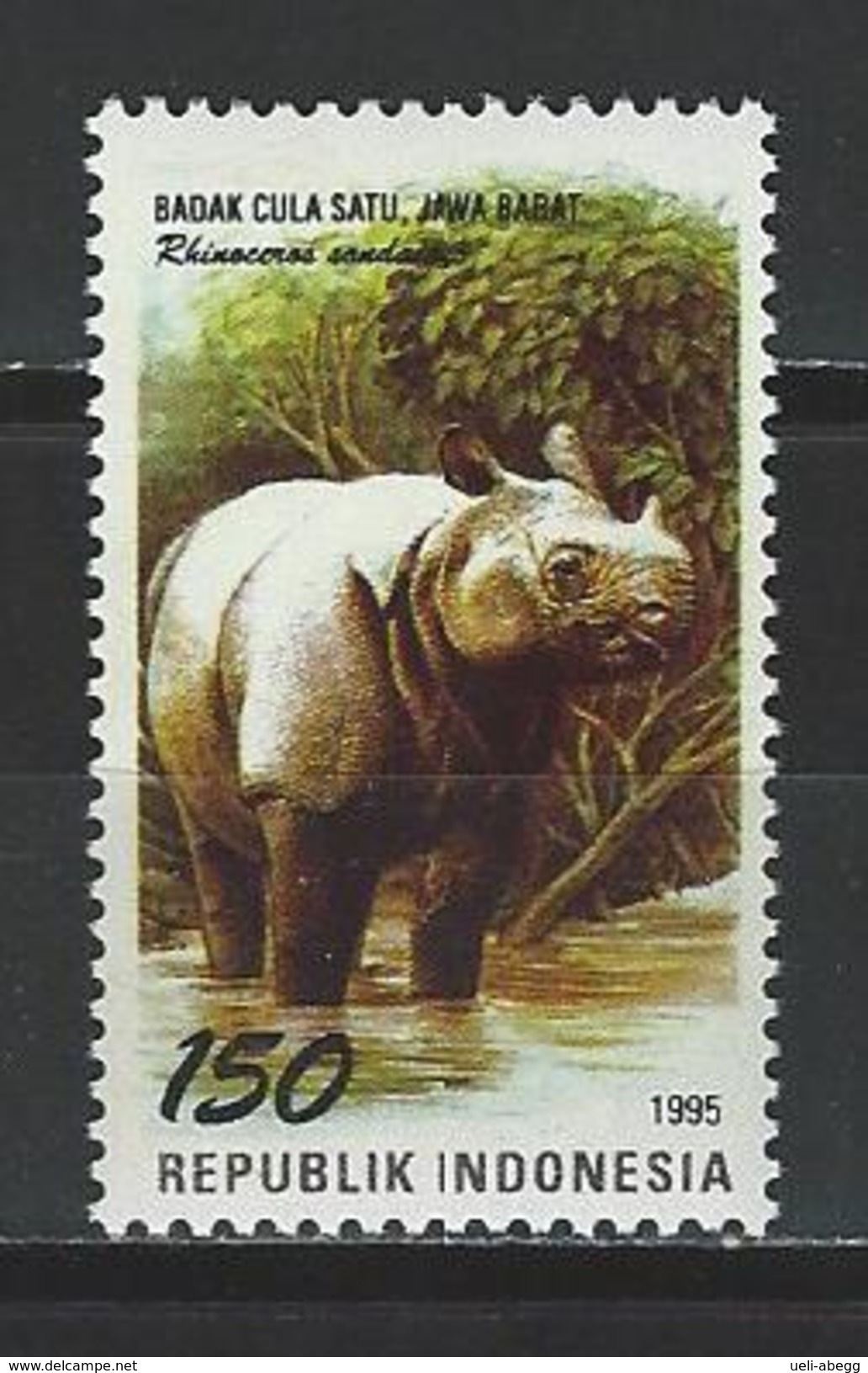 Indonesien Mi 1578 ** MNH Rhinoceros Sondaicus - Rhinozerosse