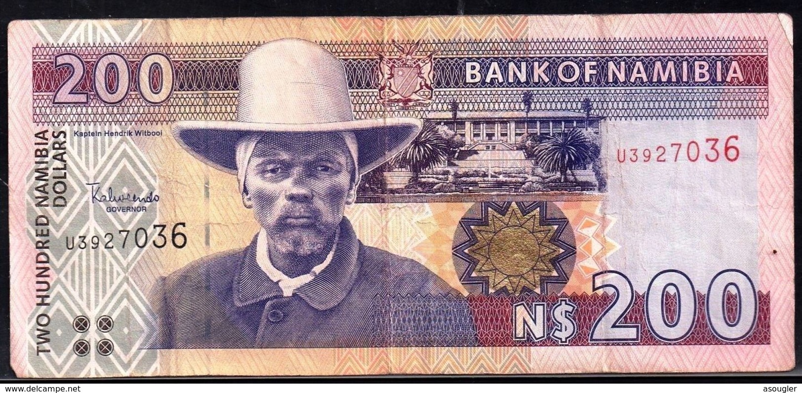 NAMIBIA 200 DOLLARS ND 1996-1997 VG-F P-10 "free Shipping Via Regular Air Mail (buyer Risk)" - Namibie