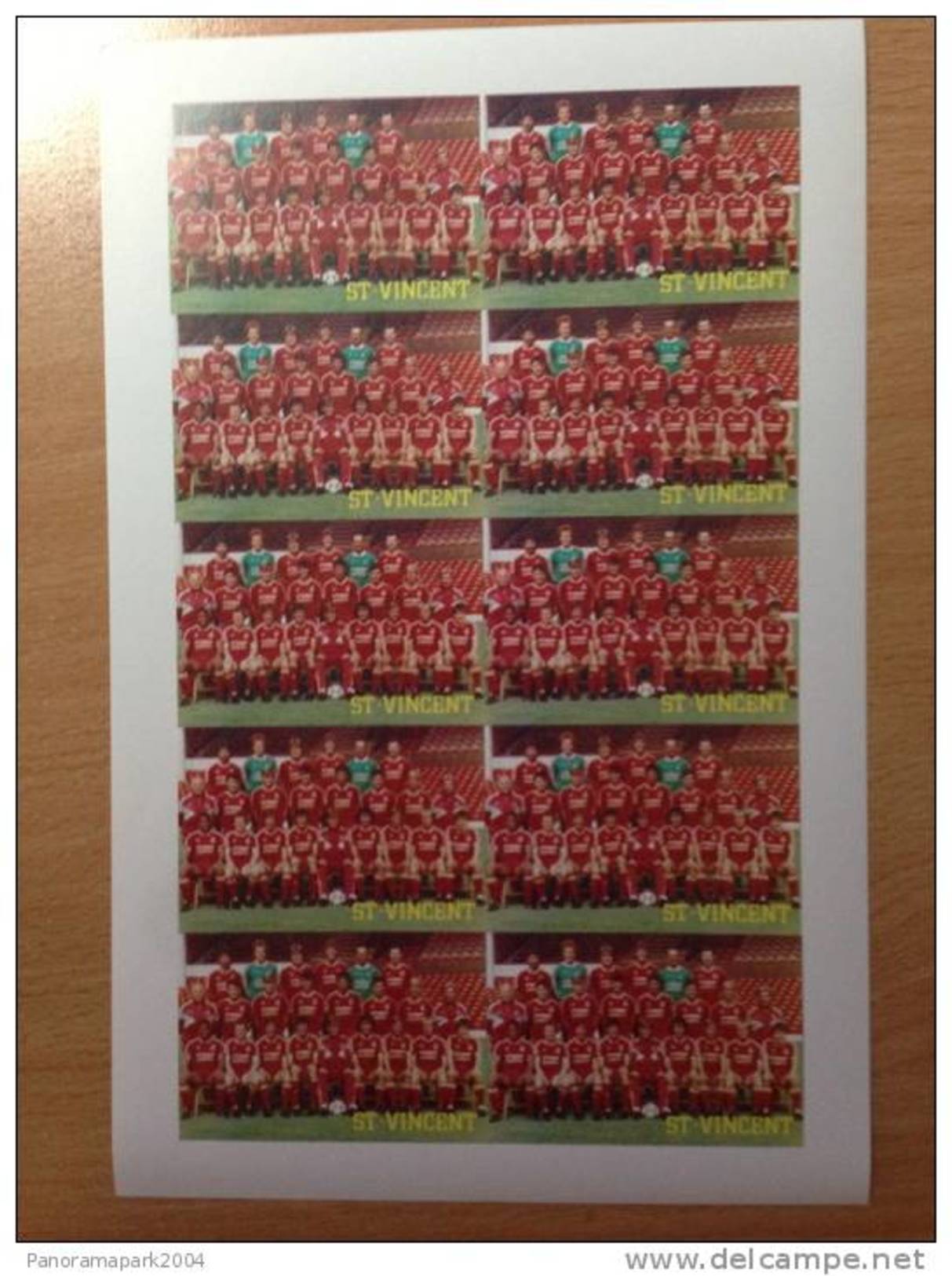 ST - VINCENT 1987 FOOTBALL SOCCER FUSSBALL SHEET Of 10 BARCLAY´S PREMIER LEAGUE CLUB " LIVERPOOL " PROOF ESSAI - Clubs Mythiques
