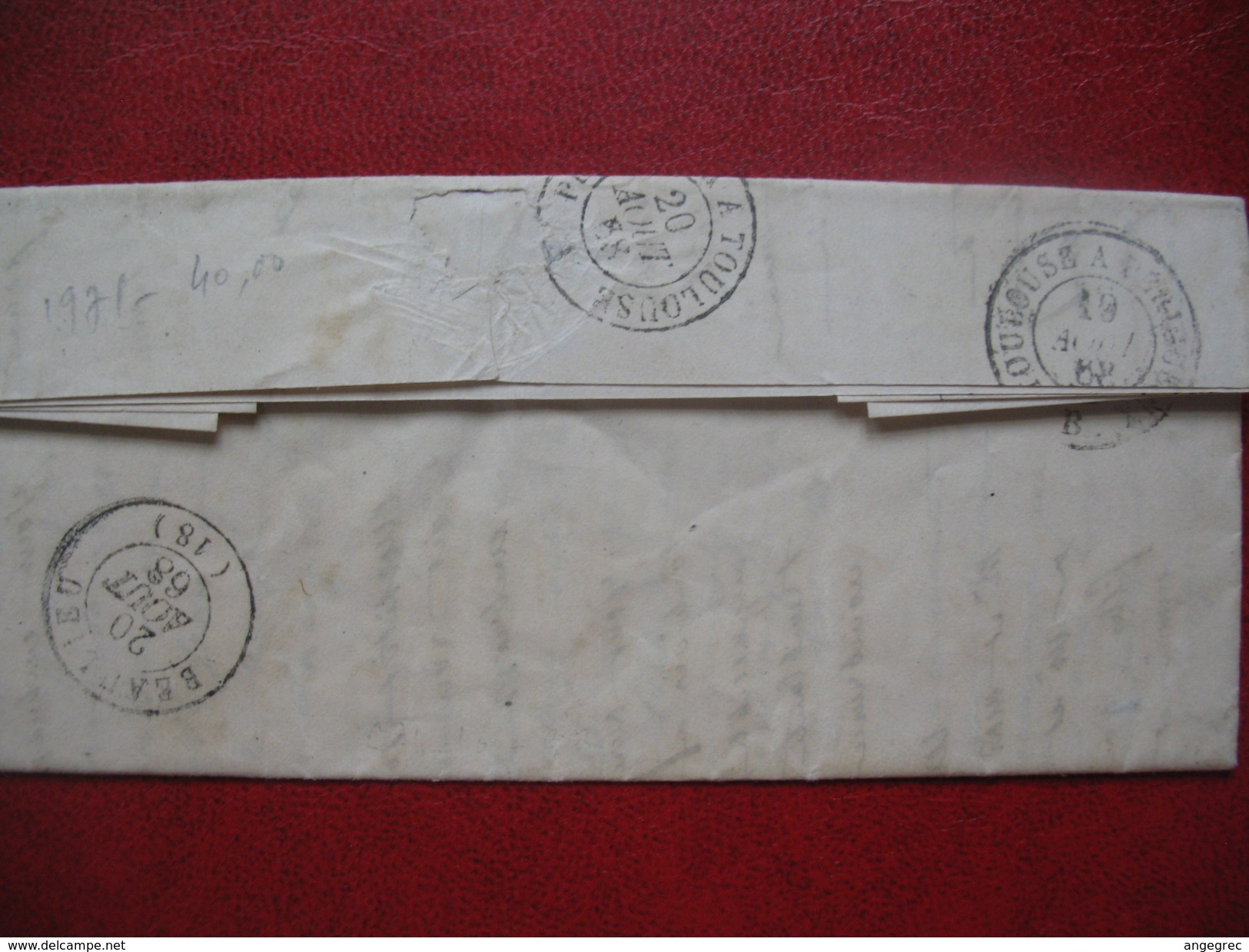 Lettre De La Mairie De St Paul Des Landes Cachet Facteur  Obl. GC 3197 Roquebrou Pour La Correze - 1849-1876: Classic Period