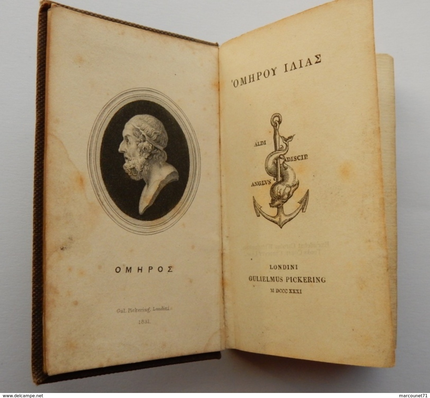 ANCIEN PETIT LIVRE HOMÈRE LA PLEIDADE 1831 CAROLUS WHITTINGHAM - La Pléiade