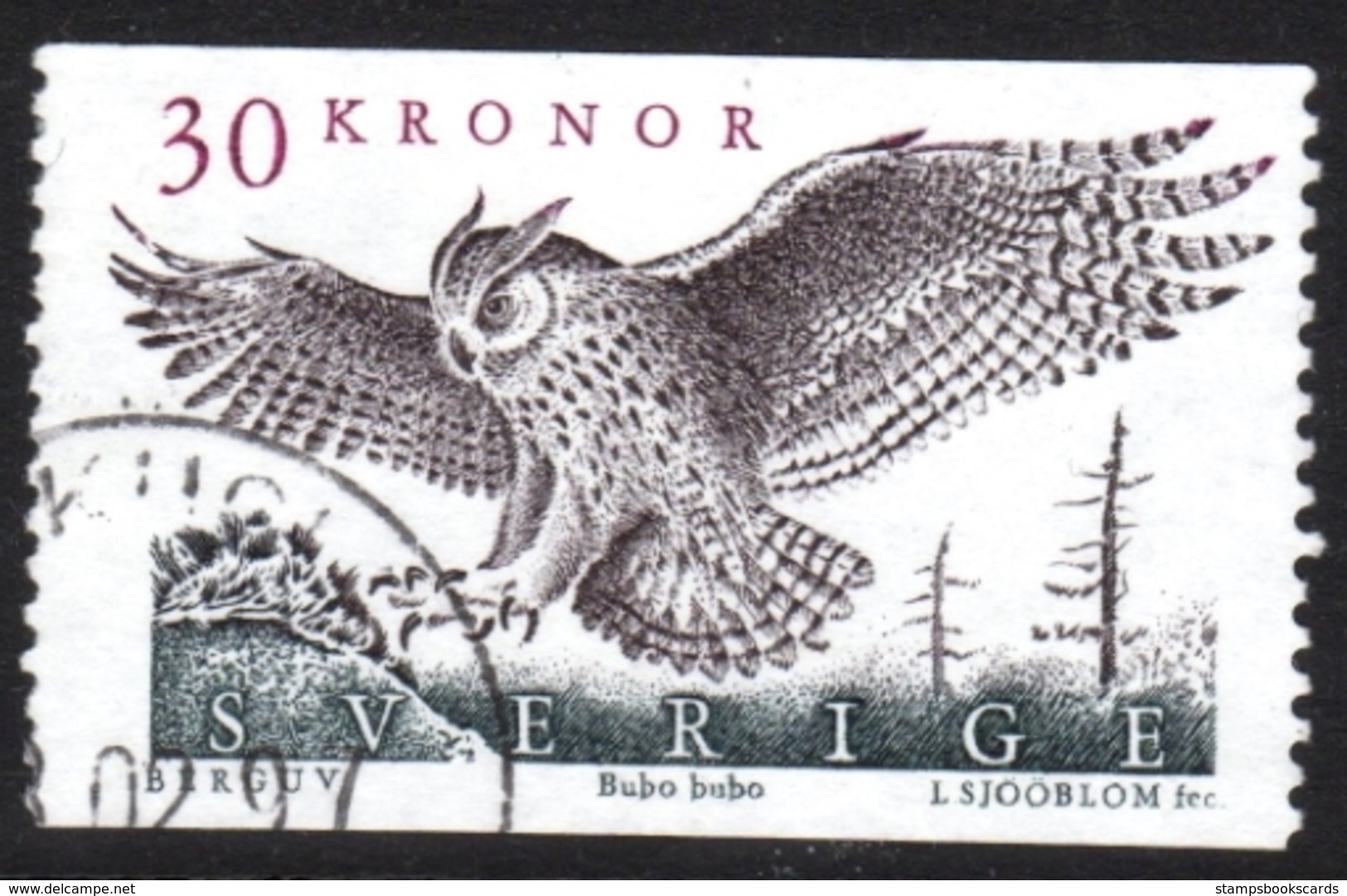 Sweden Owl Used Stamp - Eulenvögel