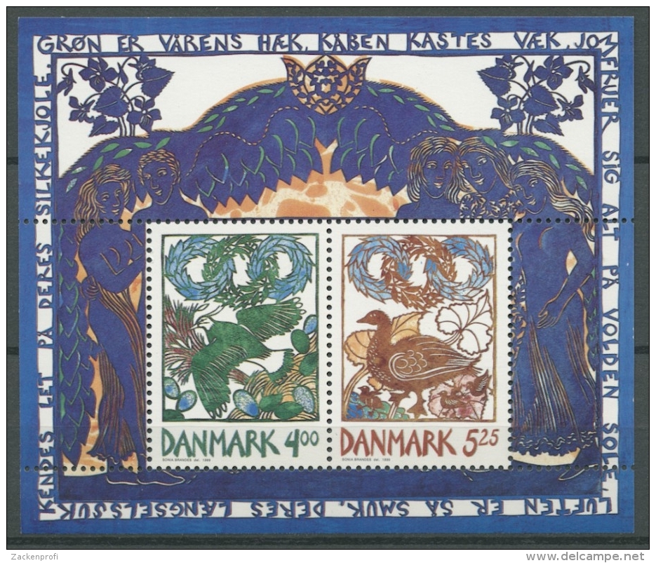 Dänemark 1999 Frühlingsboten Block 11 Postfrisch (C14101) - Blocks & Sheetlets