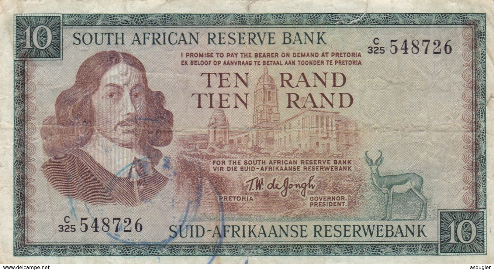 SOUTH AFRICA 10 RAND ND (1975) P-113c G - Afrique Du Sud