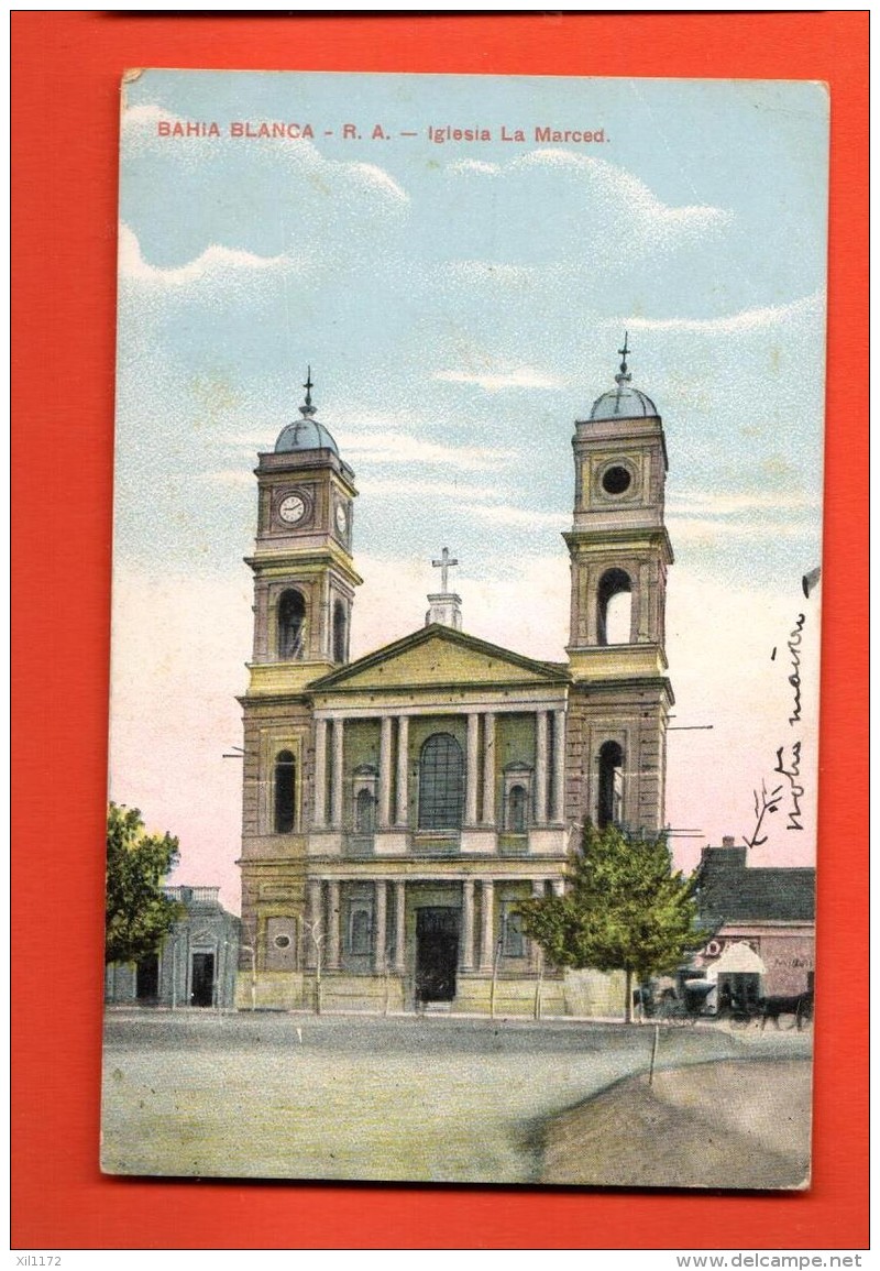 IAJ-10  BAHIA BLANCA  Iglesia La Marced. Used. To France - Argentina