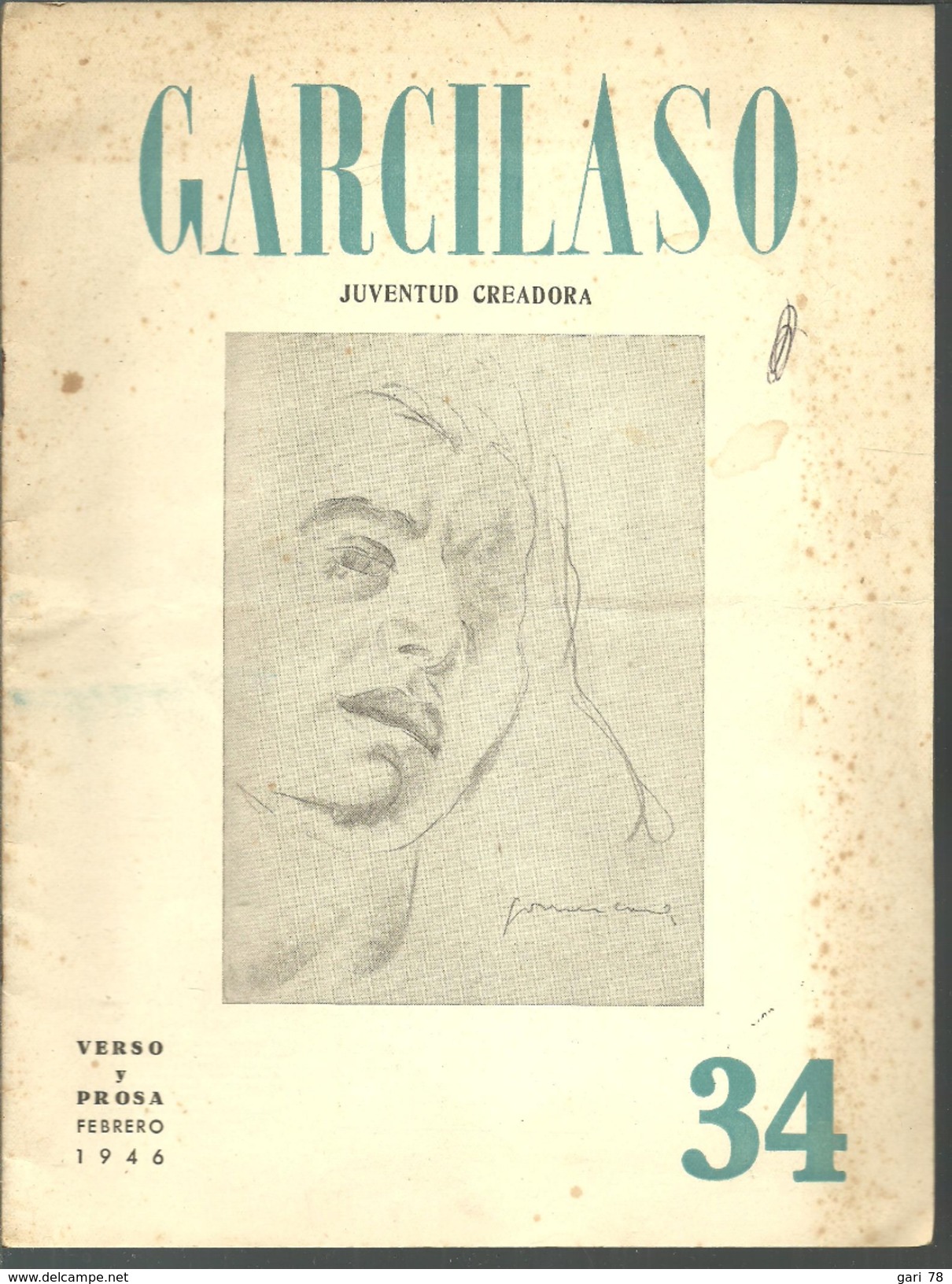 GARCILASO Juventud Creadora Verso Y Prosa N° 34, Febrero 1946 - [1] Fino Al 1980