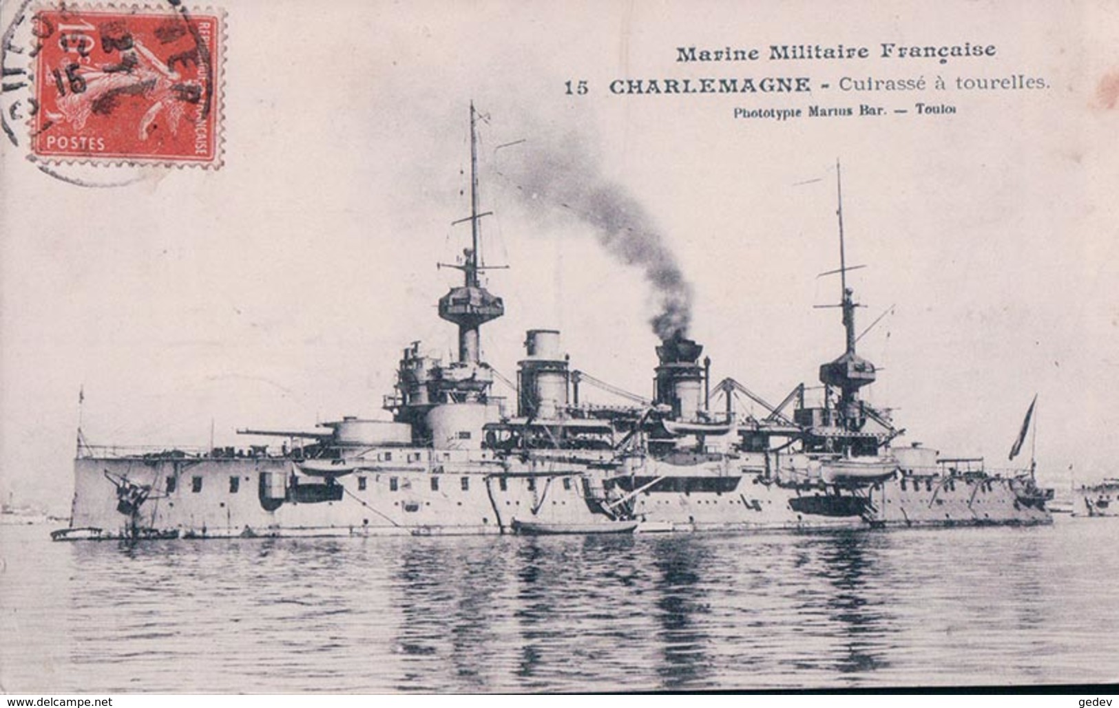 Marine Française, Cuirassé à Tourelles "CHARLEMAGNE" (15) - Guerra