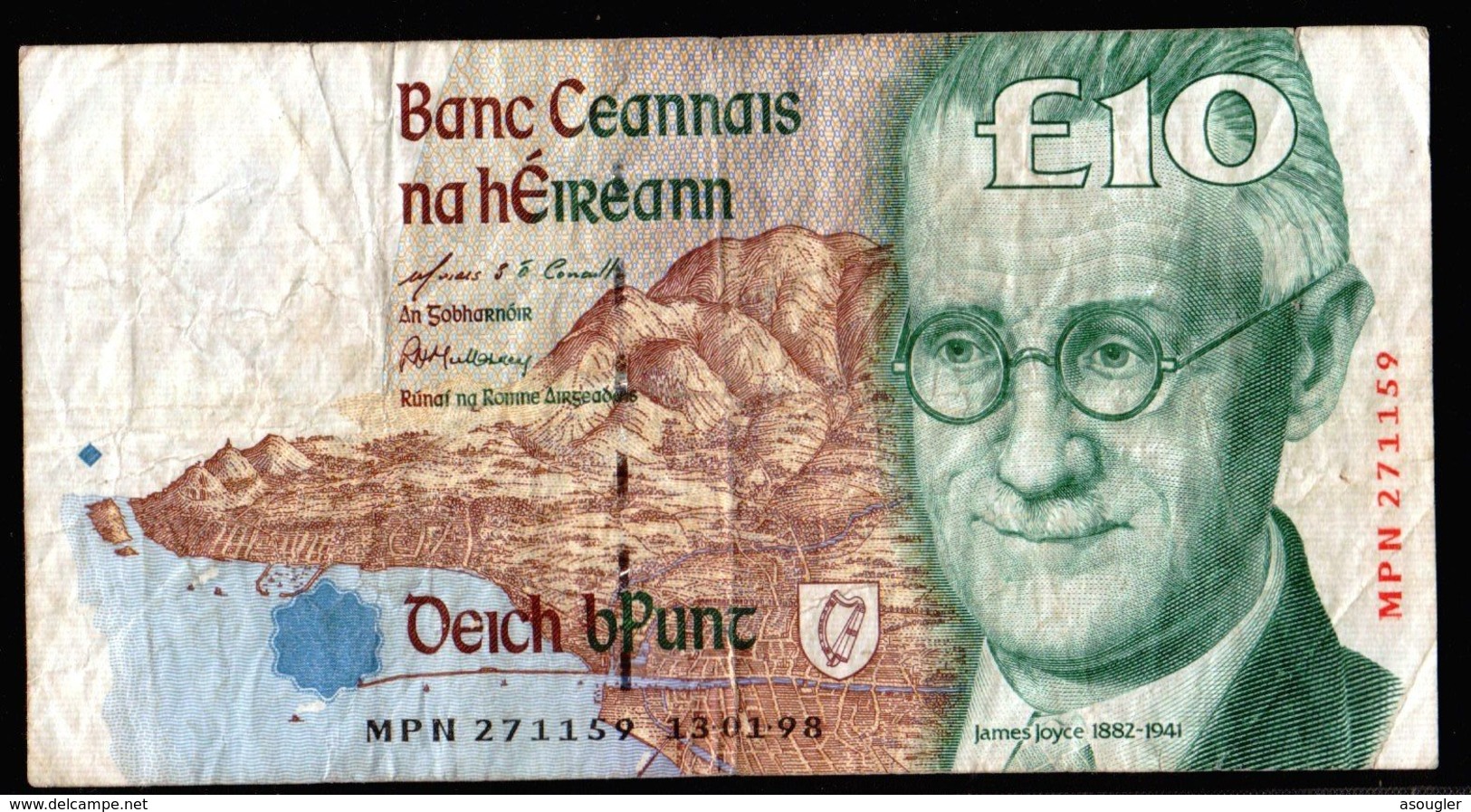 IRELAND 10 POUNDS PUND 1998 VG-F P-76b - Island