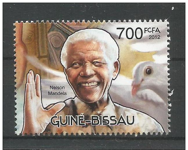 Guinea Bissau Nelson Mandela Dove Bird Nobel Peace Prize 1v Stamp MNH 519 Michel 6105 - Other & Unclassified