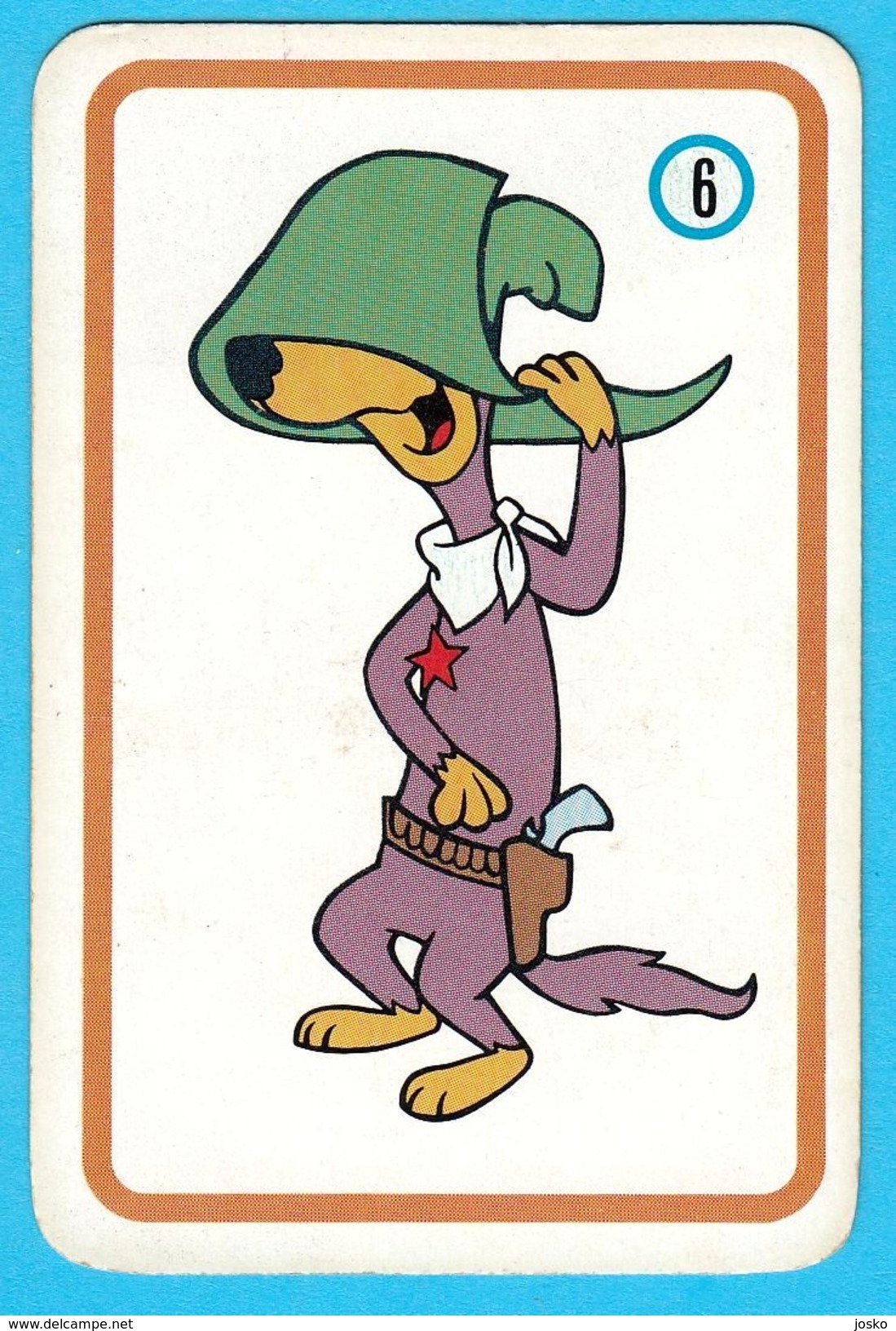 HANNA-BARBERA - Yugoslavia Vintage Playing Card No. 6 Issued 1970's By Favorit * Carte à Jouer Spielkarte SHERIFF - Autres & Non Classés