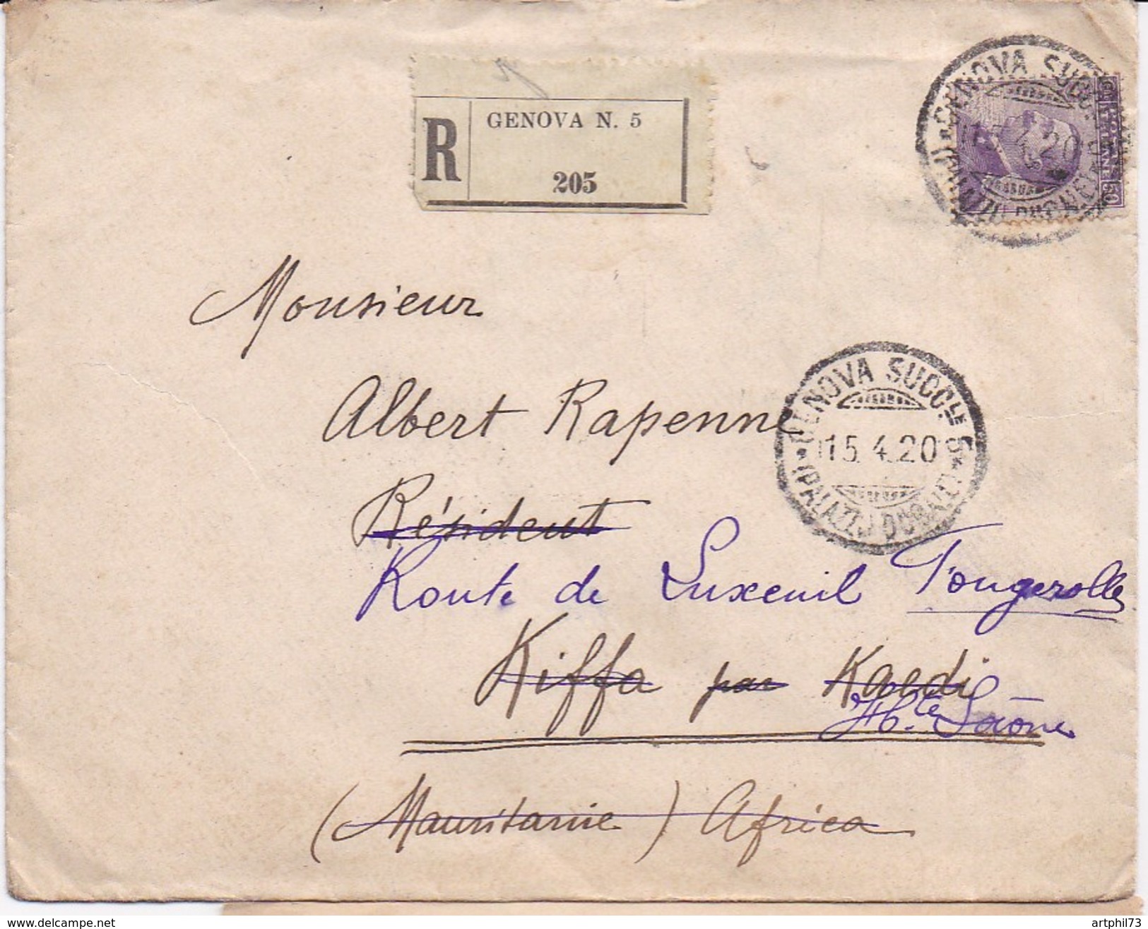 90440 F - Pour La MAURITANIE - Storia Postale