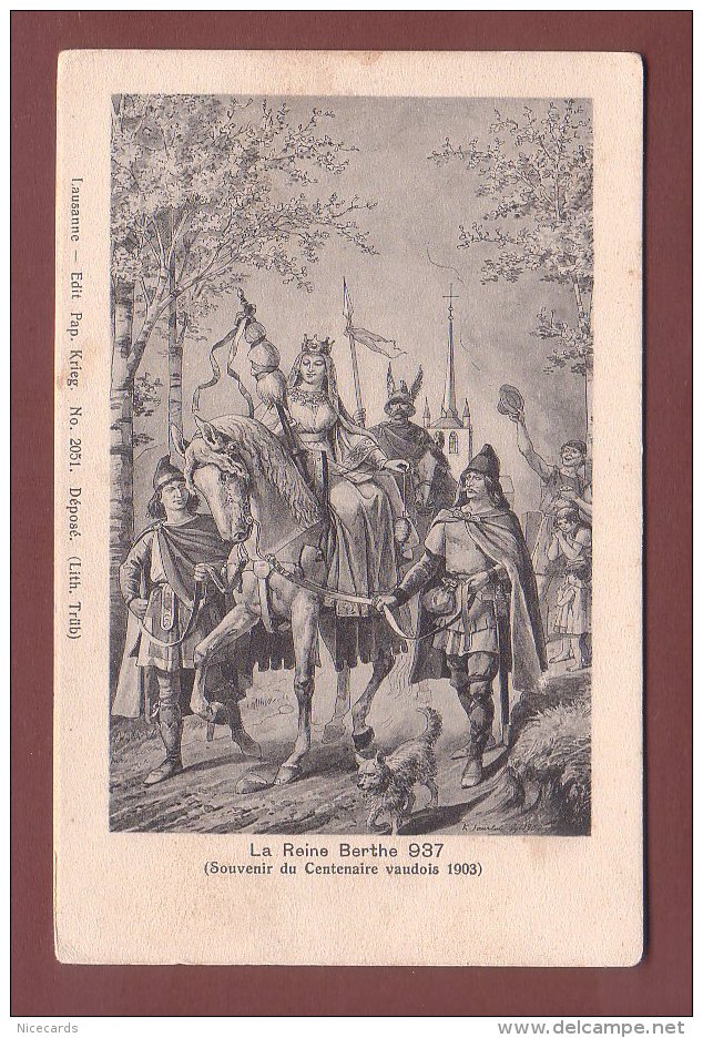 Vaud - Centenaire Vaudois 1903 - La REINE BERTHE - Sonstige & Ohne Zuordnung