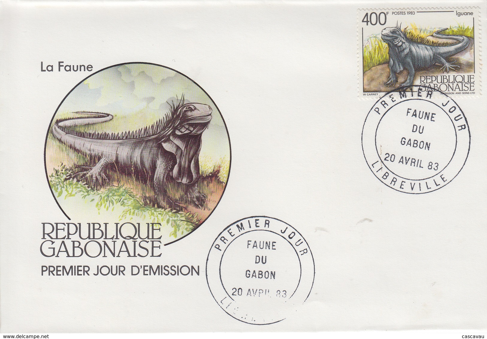 Enveloppe  1er  Jour   GABON   Iguane   1983 - Autres & Non Classés