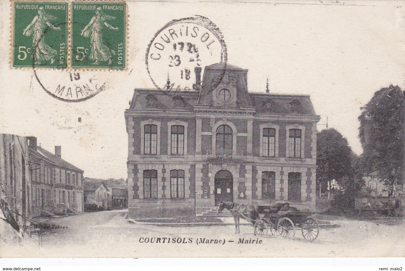 CARTE POSTALE   COURTISOLS 51  Mairie - Courtisols