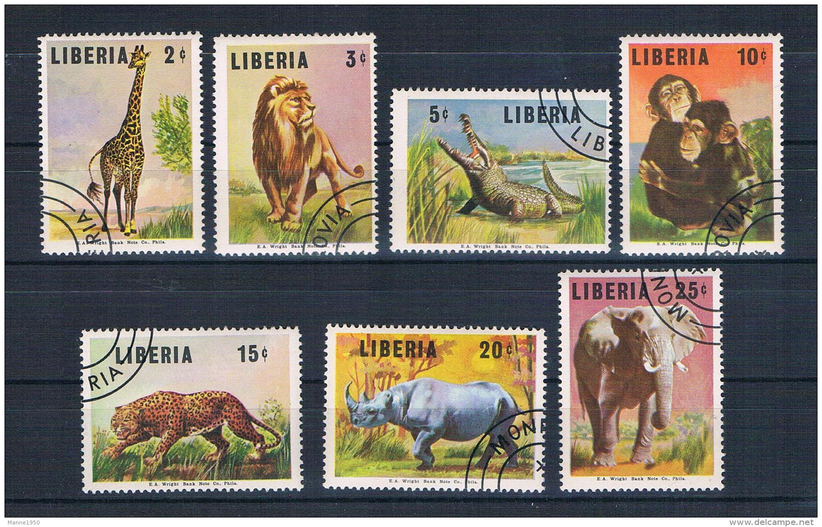 Liberia 1966 Tiere Mi.Nr. 669/75 Kpl. Satz Gest. - Liberia