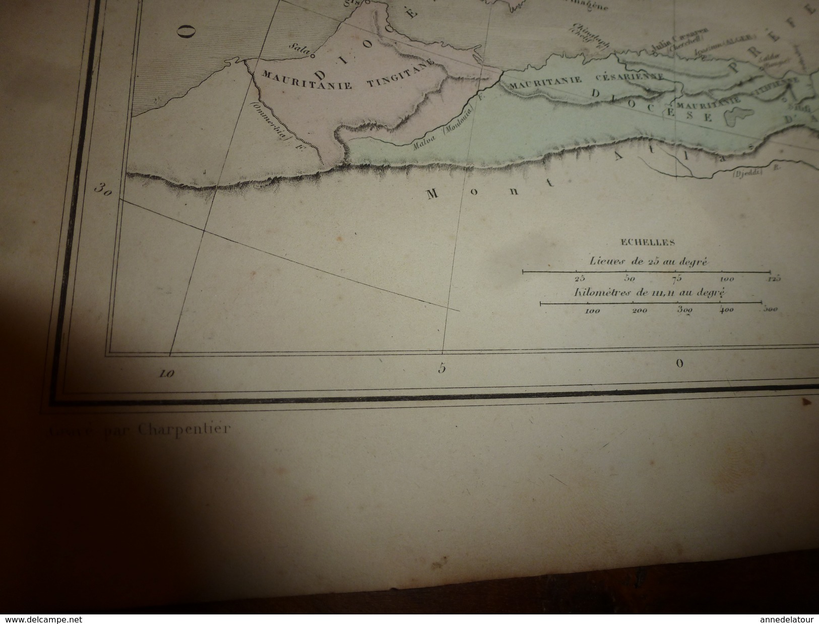 1861 Carte Géographique EMPIRE ROMAIN (Orient,Occident à La Mort De Théodose;Provinces Orientales 4e Siècle De L'Eglise) - Cartes Géographiques