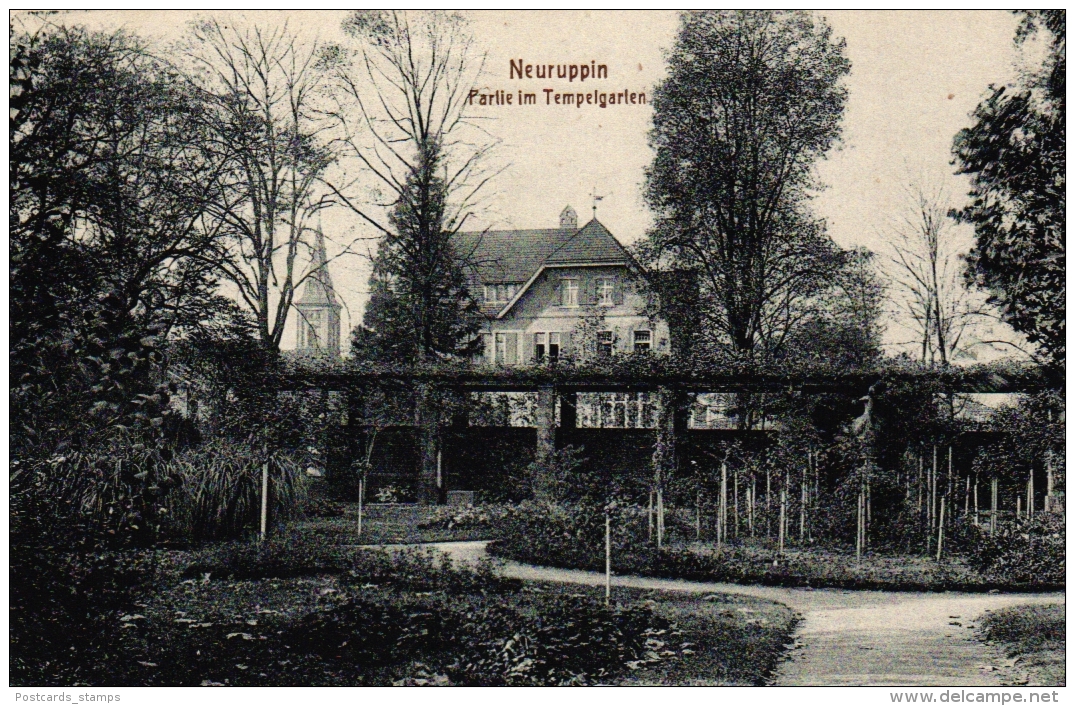 Neuruppin, Partie Im Tempelgarten, Um 1910/20 - Neuruppin