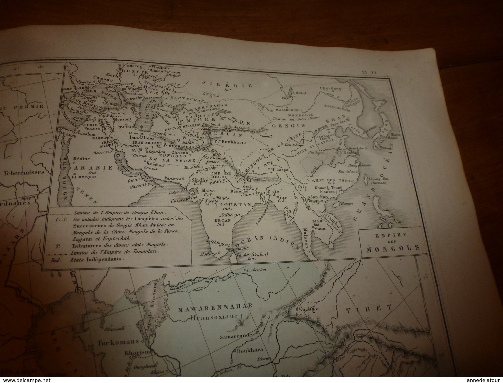 1861 Carte Géographique EMPIRE ARABES Et Démembrement De L'EMPIRE De CHARLEMAGNE) EMPIRE Des  MONGOLS;par Drioux-Leroy - Cartes Géographiques