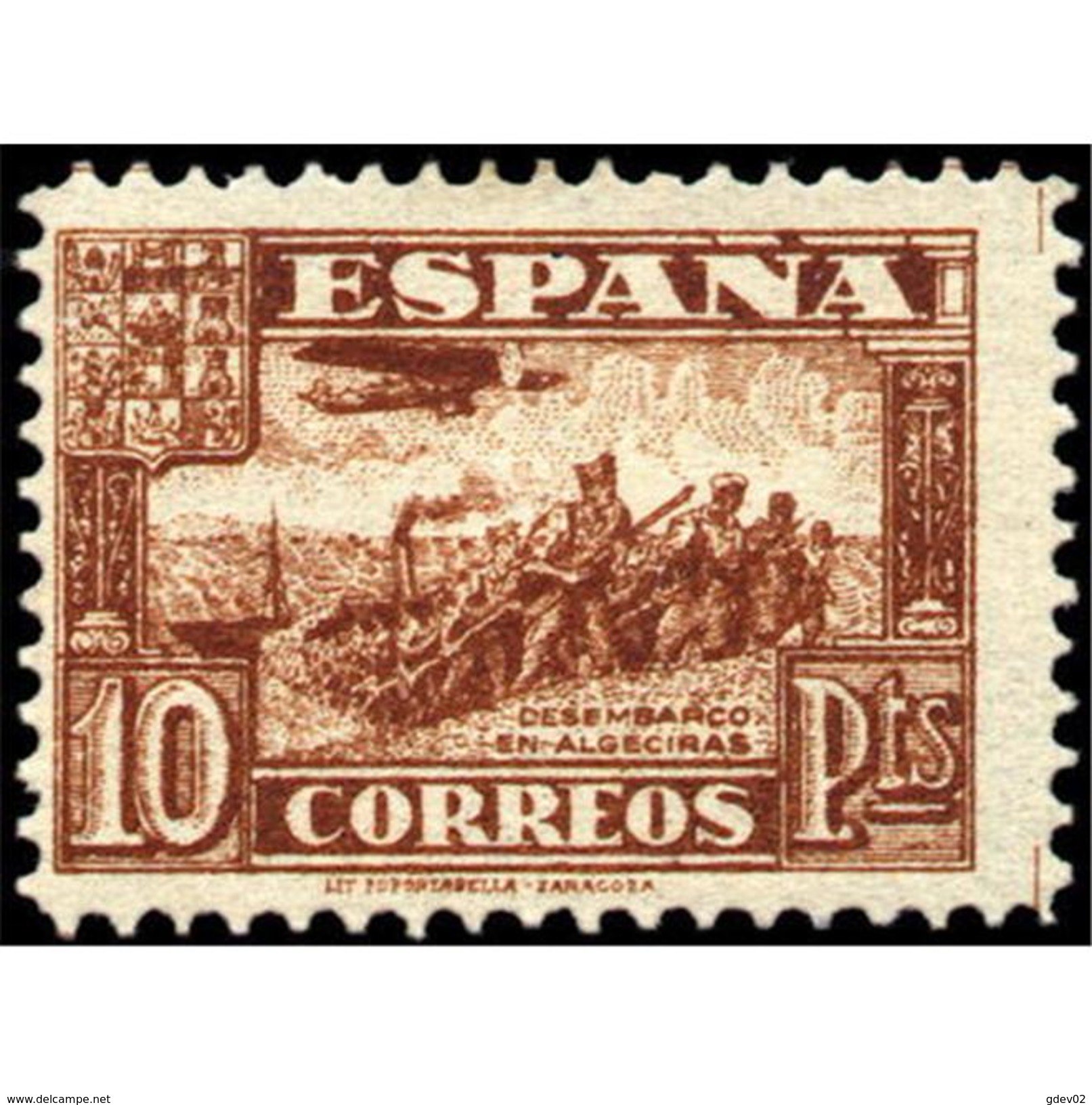 ES813STV-LTV***813STAN.Spain.Esgane .JUNTA DE LA DEFENSA.Desembarco En ALGECIRAS.1936/7.(Ed 813**) - Nuevos