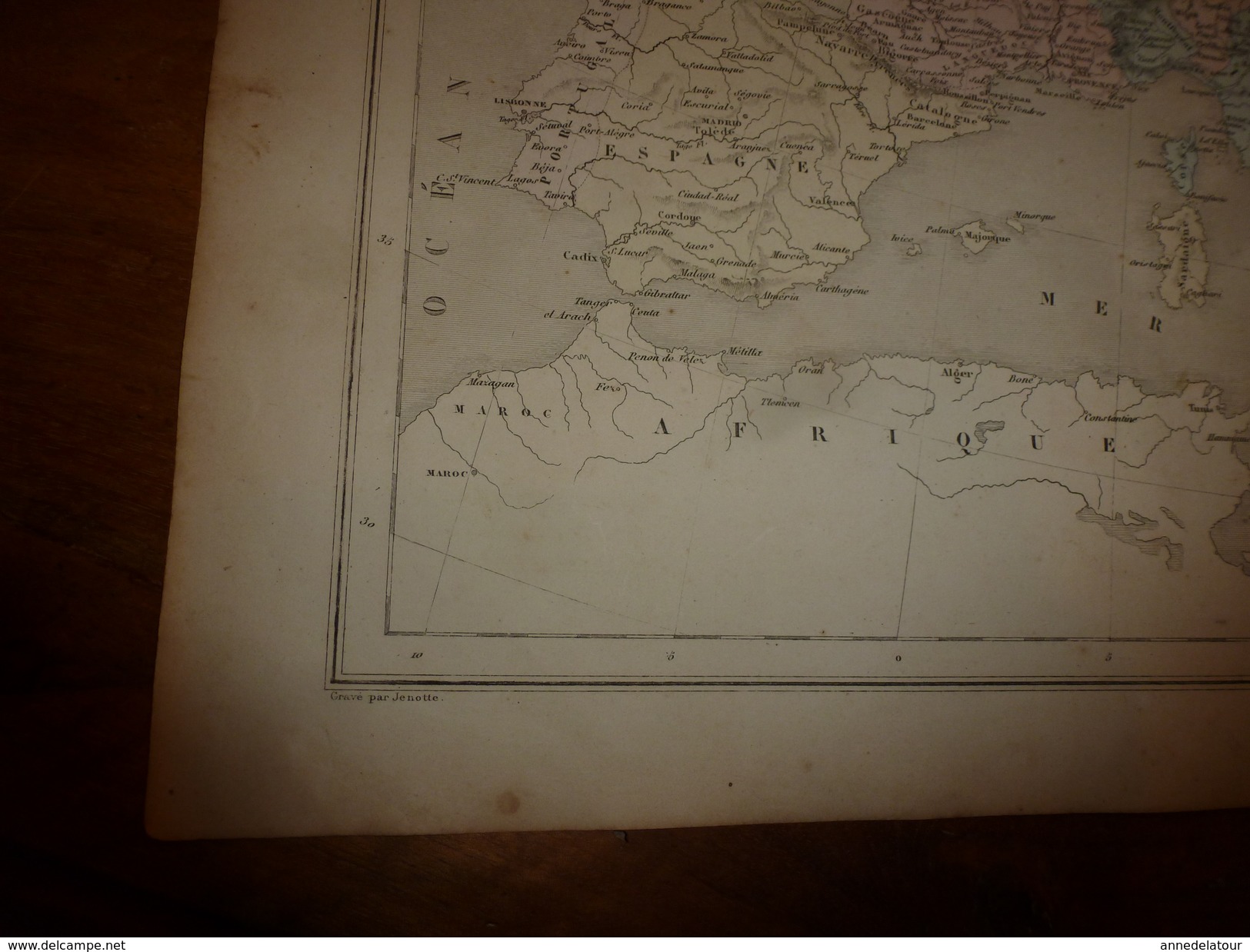 1861 Carte Géographique EUROPE  Pendant La Guerre De 30 Ans; Par Drioux Et Leroy ,gravure De Jenotte ,Librairie Bréhier - Cartes Géographiques