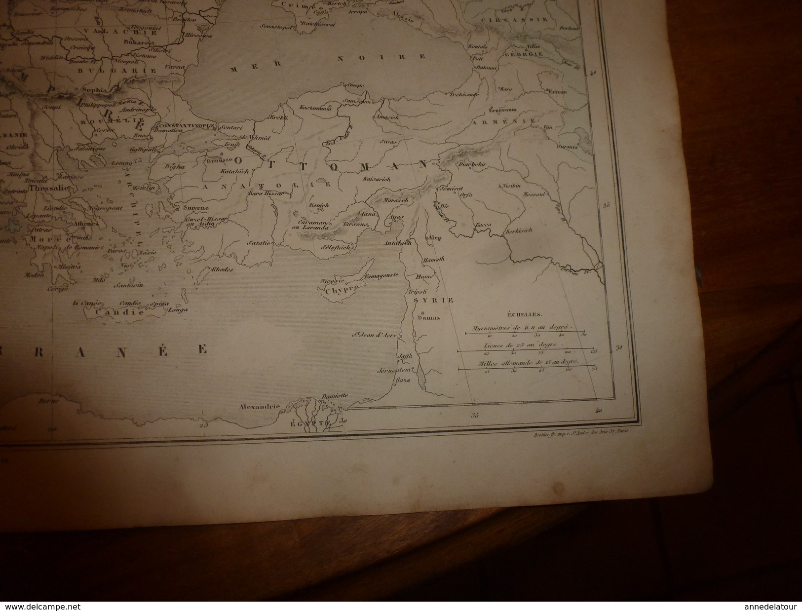 1861 Carte Géographique EUROPE  Pendant La Guerre De 30 Ans; Par Drioux Et Leroy ,gravure De Jenotte ,Librairie Bréhier - Cartes Géographiques