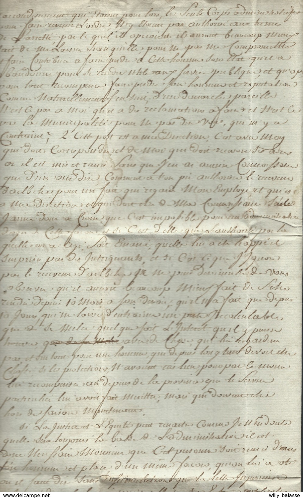 L 1795 Encadré "COURTRAY." + "2" Pour Gand + Texte - 1794-1814 (Période Française)