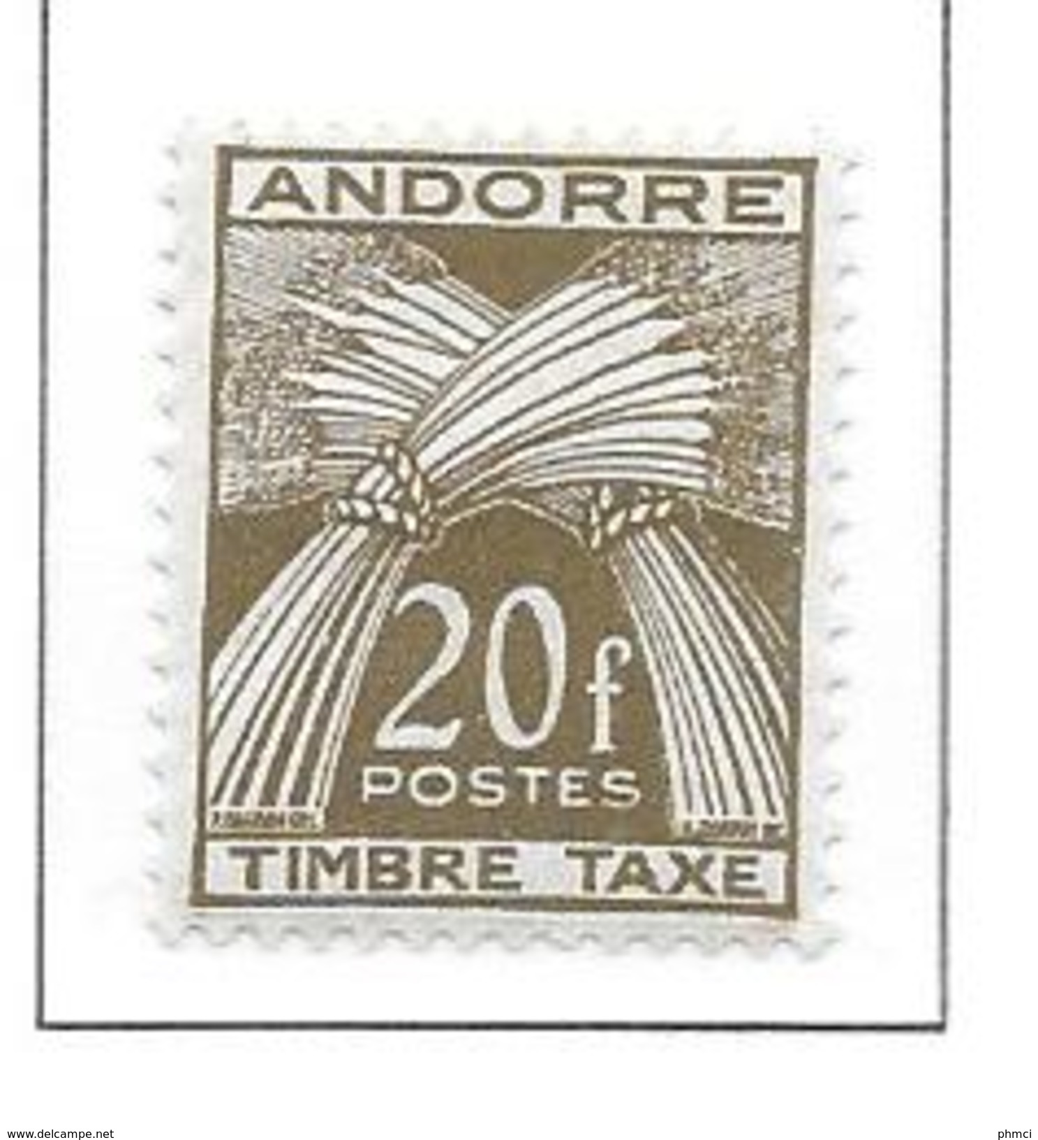 ANDORRE Taxe N°39 - Neuf * - Unused Stamps