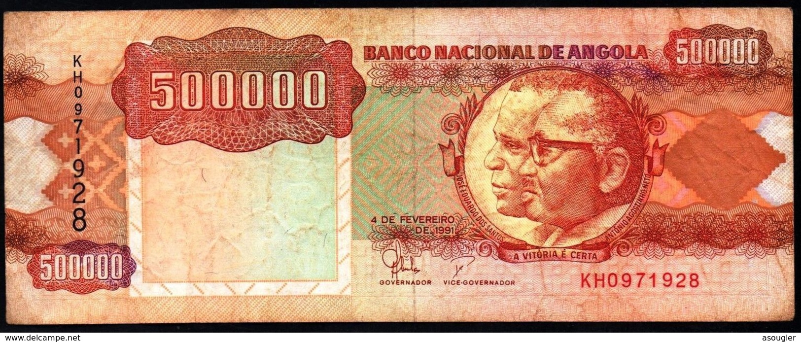 ANGOLA 500000 Kwanzas 1991 P-134 VG-F - Angola