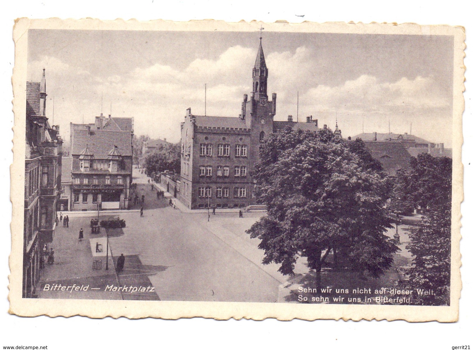 0-4400 BITTERFELD, Marktplatz, Kl. Druckstelle - Bitterfeld