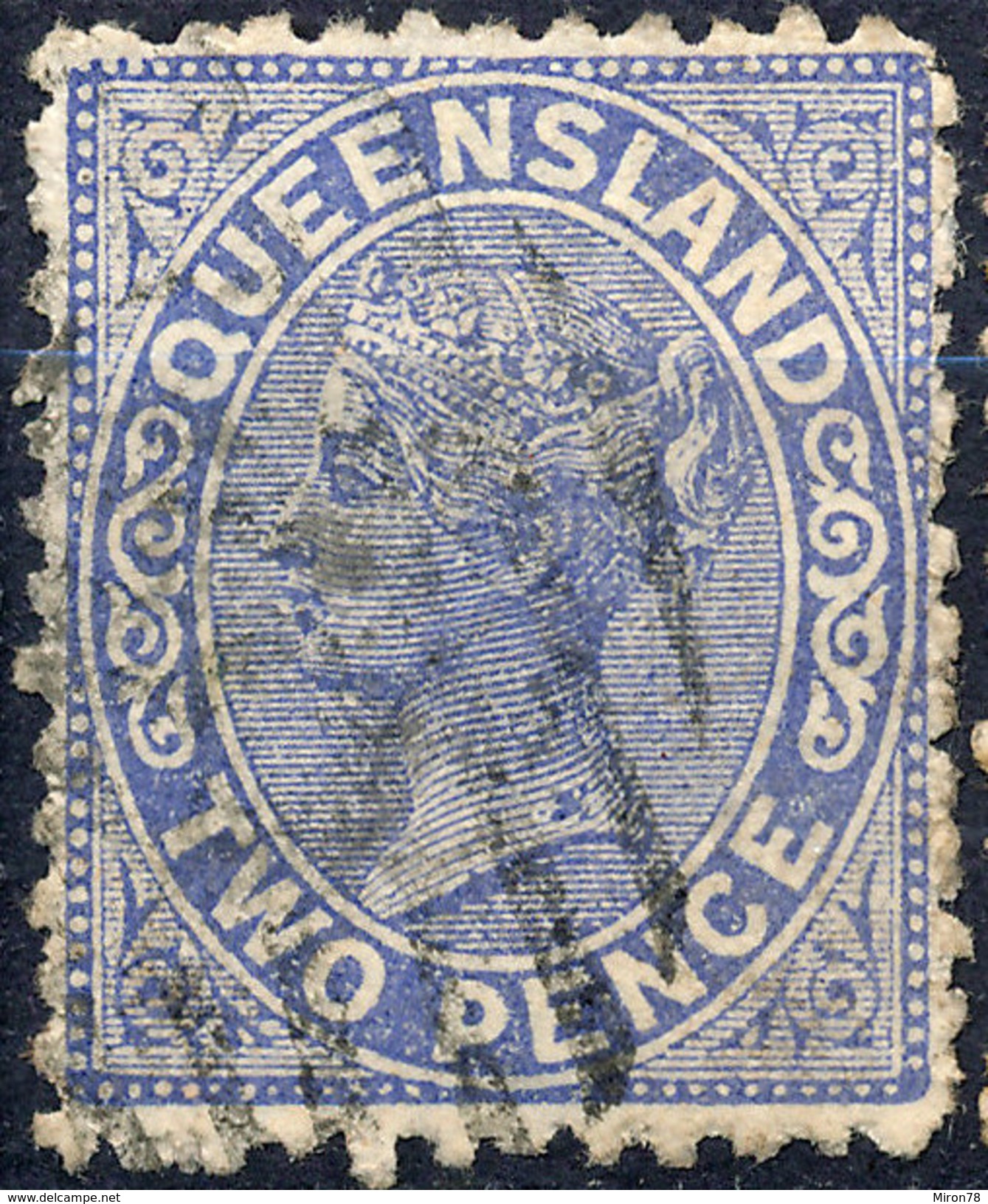 Stamp QUEENSLAND Queen Victoria 2p Used Lot#31 - Gebraucht