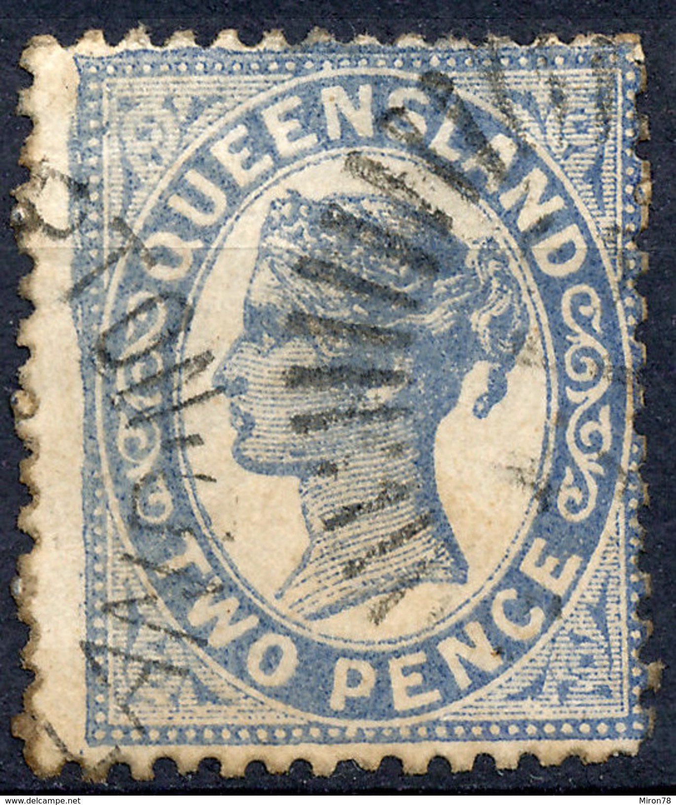 Stamp QUEENSLAND Queen Victoria 2p Used Lot#37 - Oblitérés