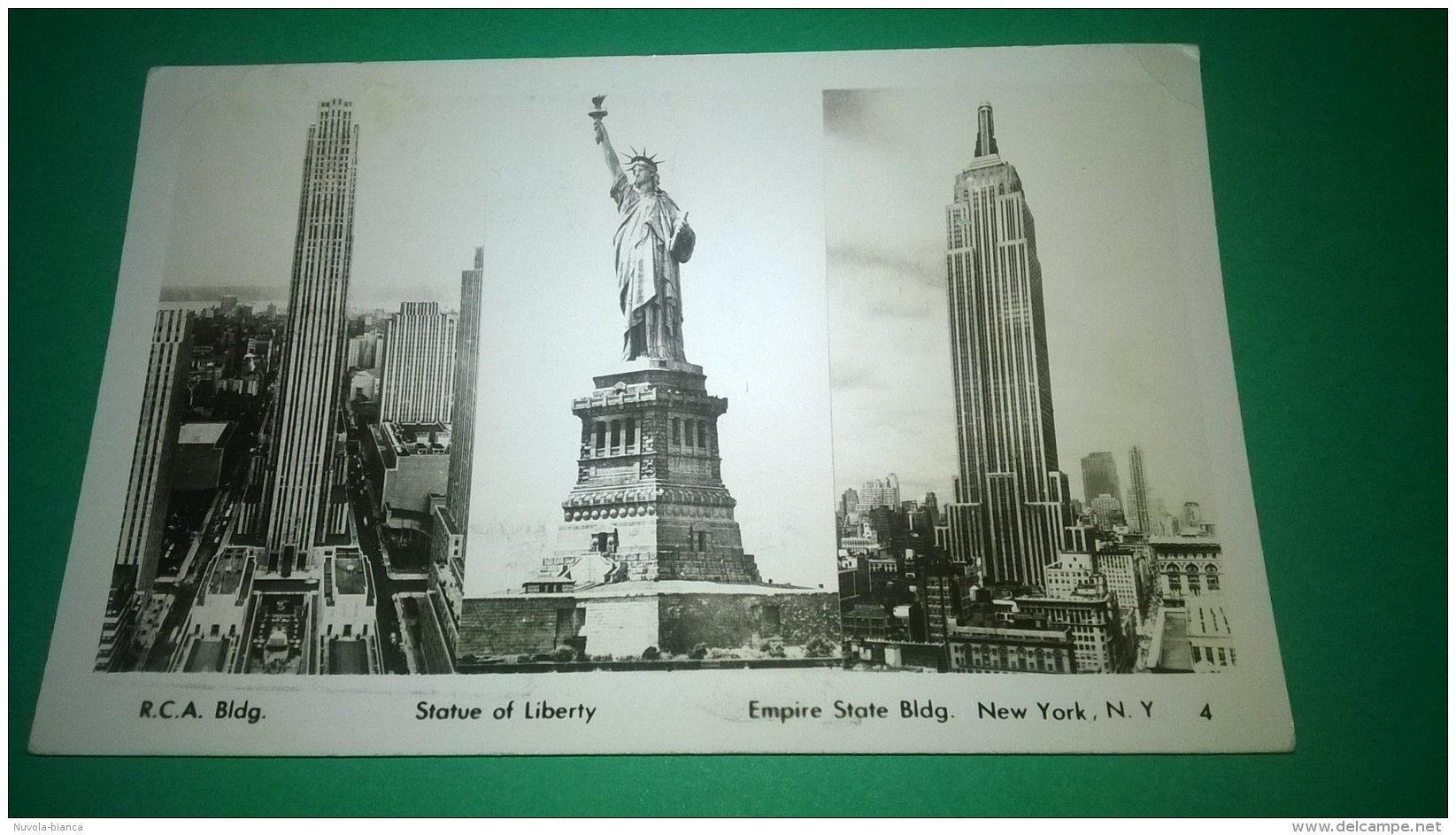 New York City,,R.C.A. Bldg.statue Of Liberty.empire State Bldg New York N.Y.4 ,,circolata,,1964,,cartolina - Statue Of Liberty