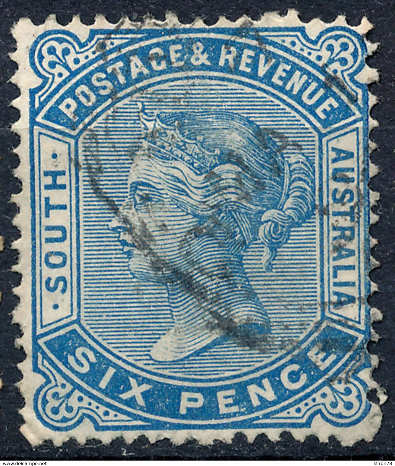 Stamp SOUTH AUSTRALIA Queen Victoria 6p Used Lot#32 - Oblitérés