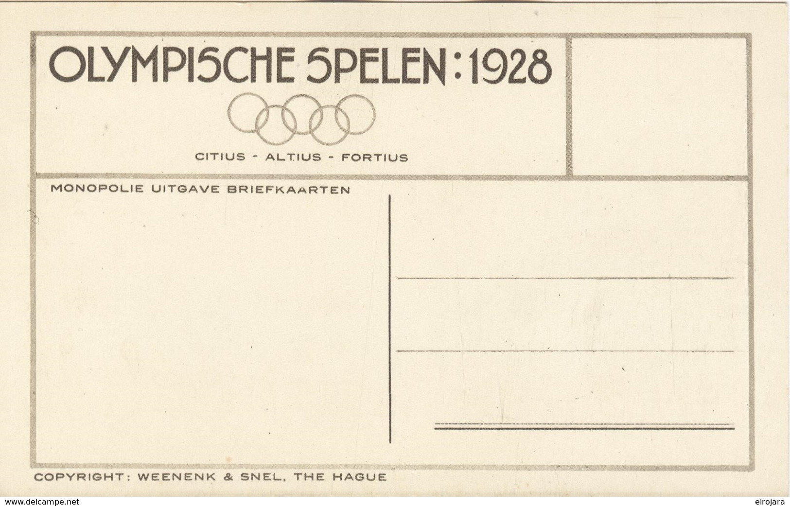 NETHERLANDS Unused Official Olympic Postcard Nr. 106 With Ribschläger Germany High Diving - Ete 1928: Amsterdam