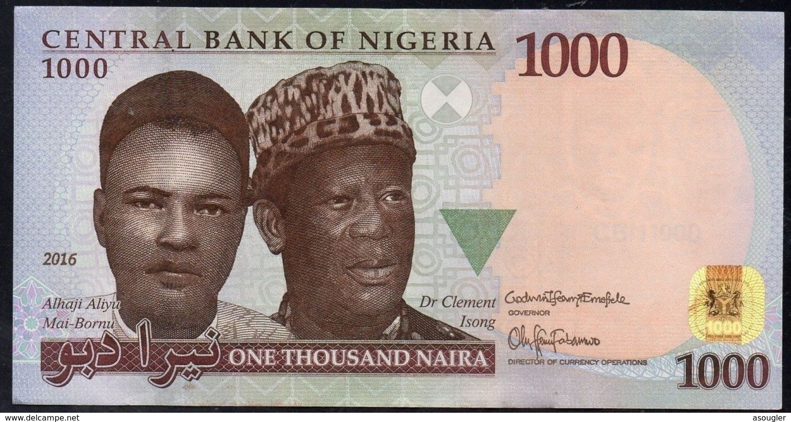 NIGERIA 1000 Naira 2016 VF P-36 - Nigeria