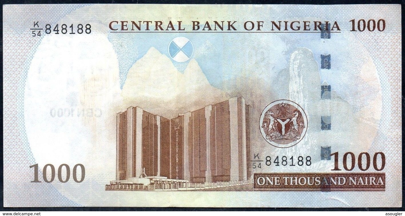 NIGERIA 1000 Naira 2014 VF P-36 - Nigeria