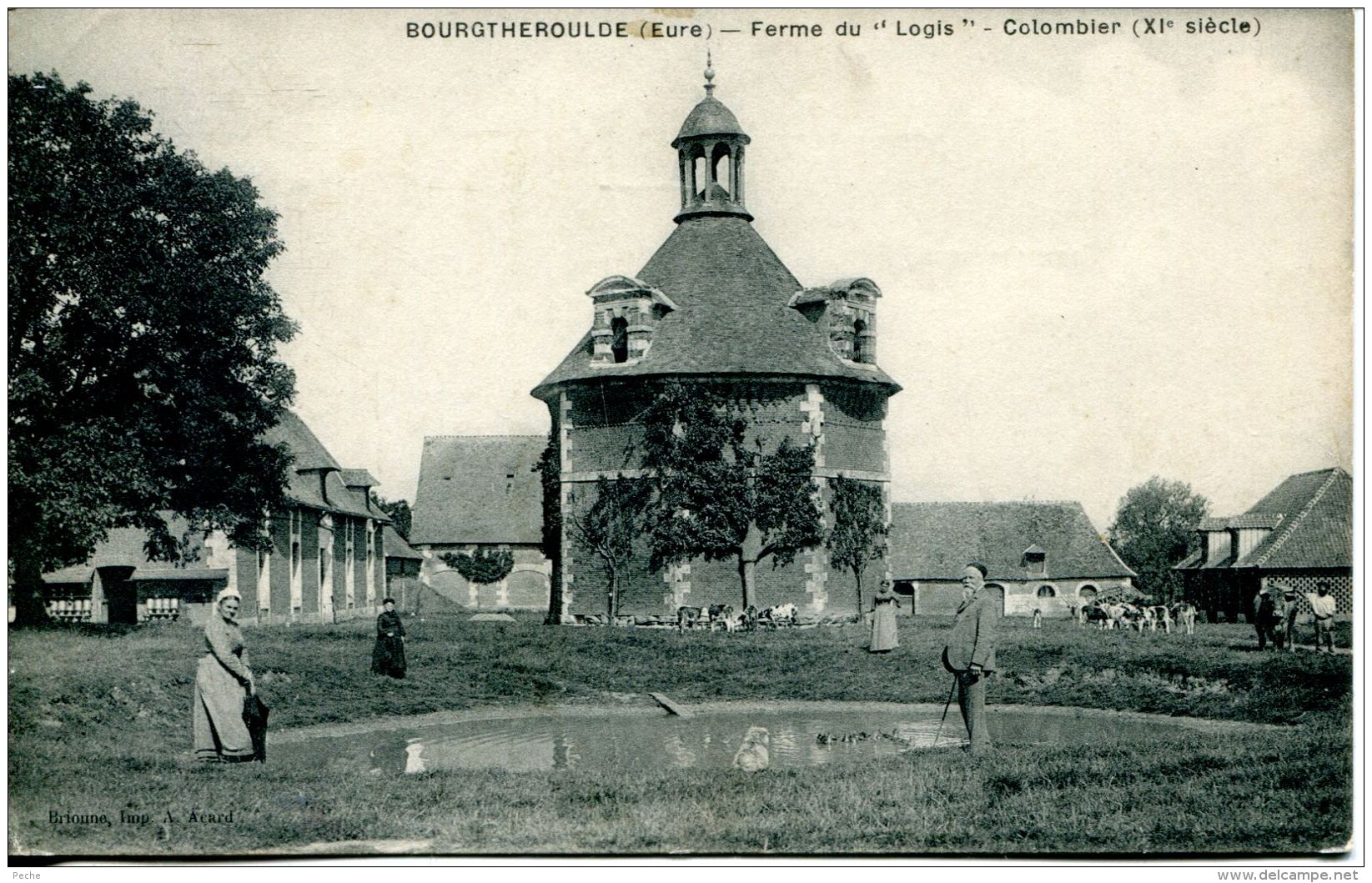 N°34299 -cpa Bourgtheroulde -ferme Du "logis" Colombier - Fermes