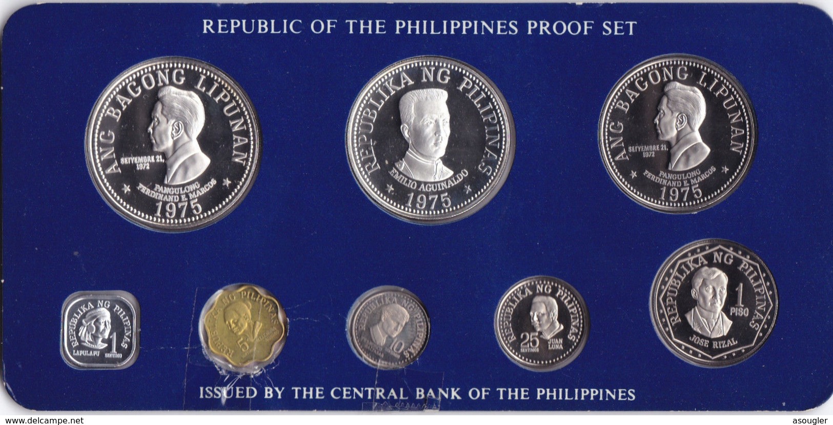 PHILIPPINES OFFICIAL SILVER PROOF SET 1975 - Philippines