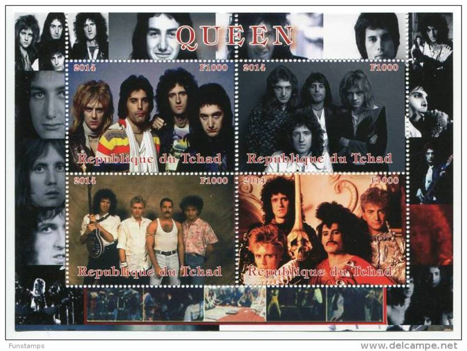 QUEEN,ROCK LEGENDS On SOUVENIR SHEET Of 4 STAMPS,MNH,Mint,#BA288 - Sänger