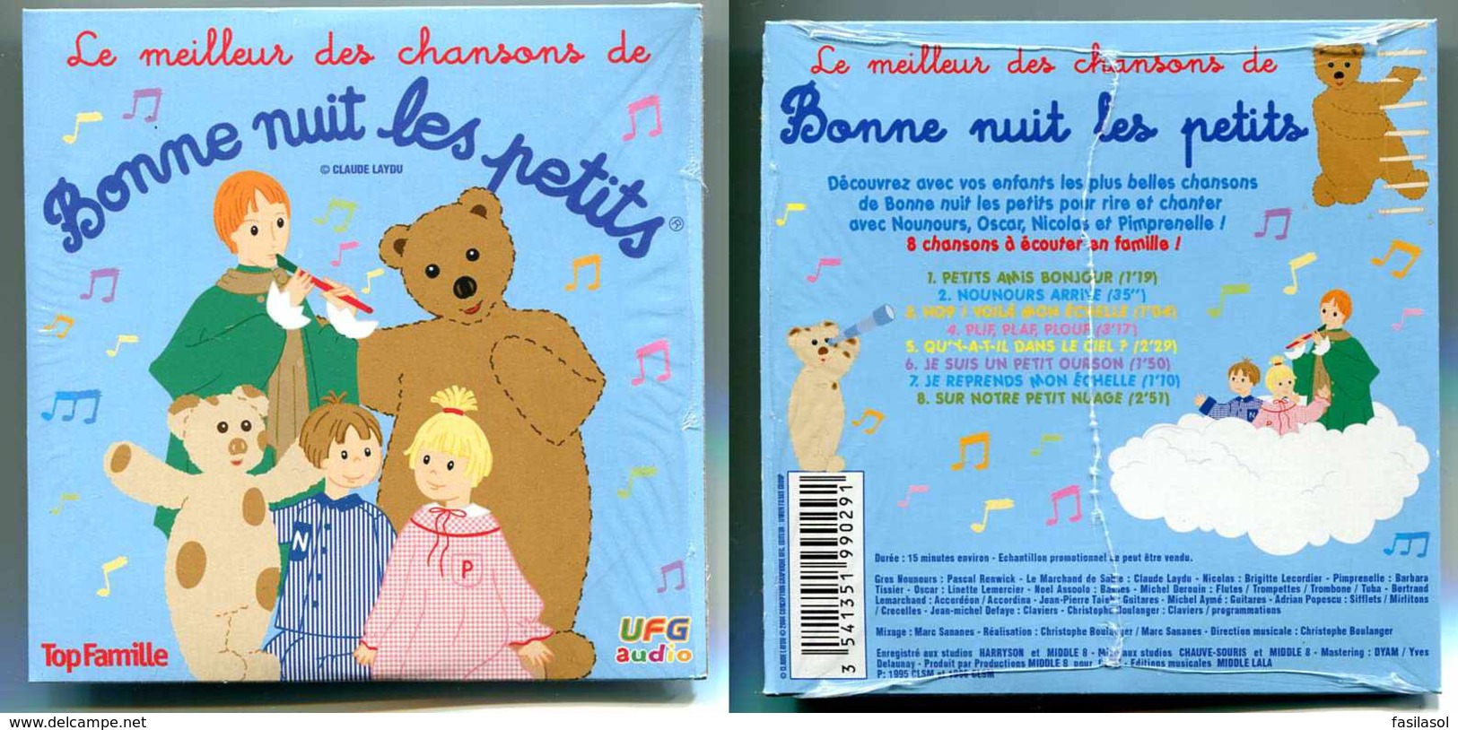 Bonne Nuit Les Petits : Poupées Tissu Nicolas Et Pimprenelle Et Ours Peluche Oscar (30cm) + CD Promo + K7 Vidéo+K7 Audio - Sonstige & Ohne Zuordnung