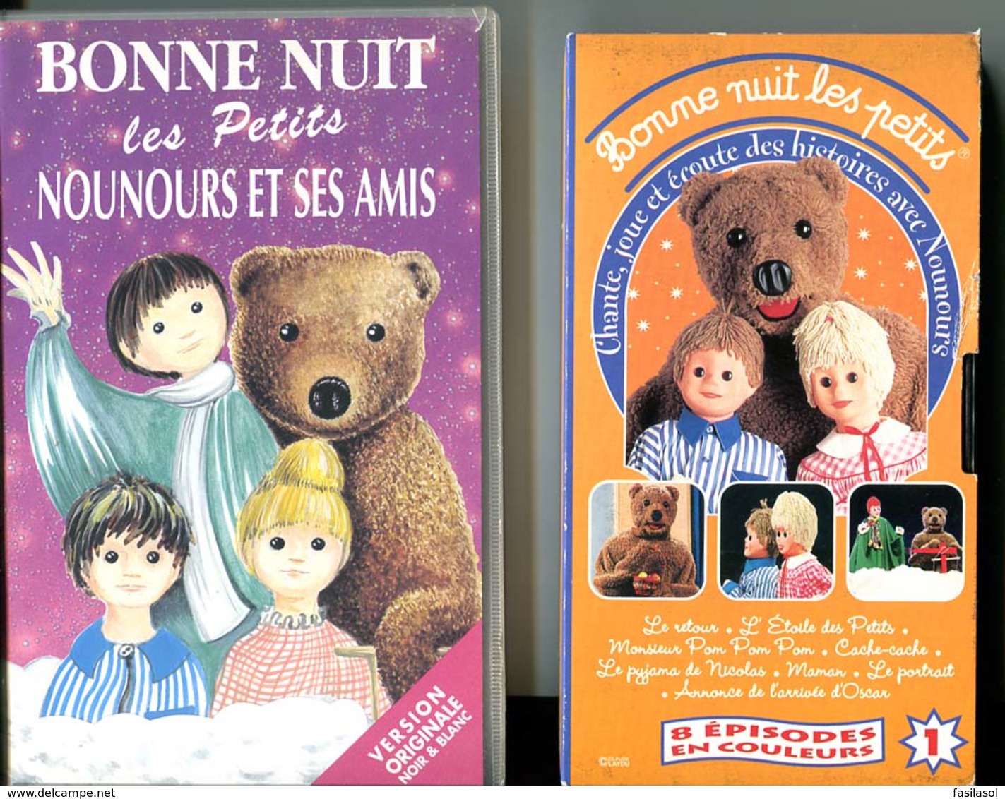 Bonne Nuit Les Petits : Poupées Tissu Nicolas Et Pimprenelle Et Ours Peluche Oscar (30cm) + CD Promo + K7 Vidéo+K7 Audio - Sonstige & Ohne Zuordnung